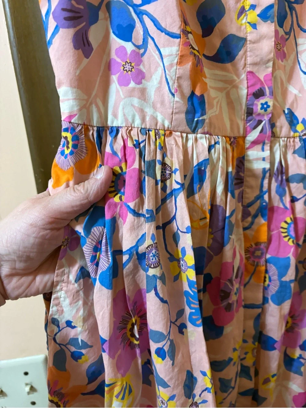 J. Crew Liberty Fabric Pavilion Pink Floral Midi Dress